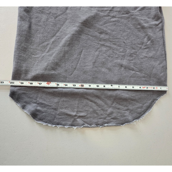 U.S. Apparel Hooded Sweatshirt Women's L Gray V-Neck Raw Hem Long Sleeve NWT - Picture 13 of 15